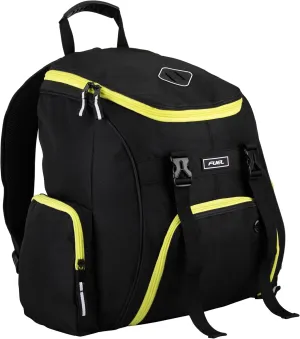 FUEL Oversized Wide Mouth Backpack with Multiple Compartments, Large Storage for Hiking, Work, Classroom, and Traveling - Neon Yellow Trim