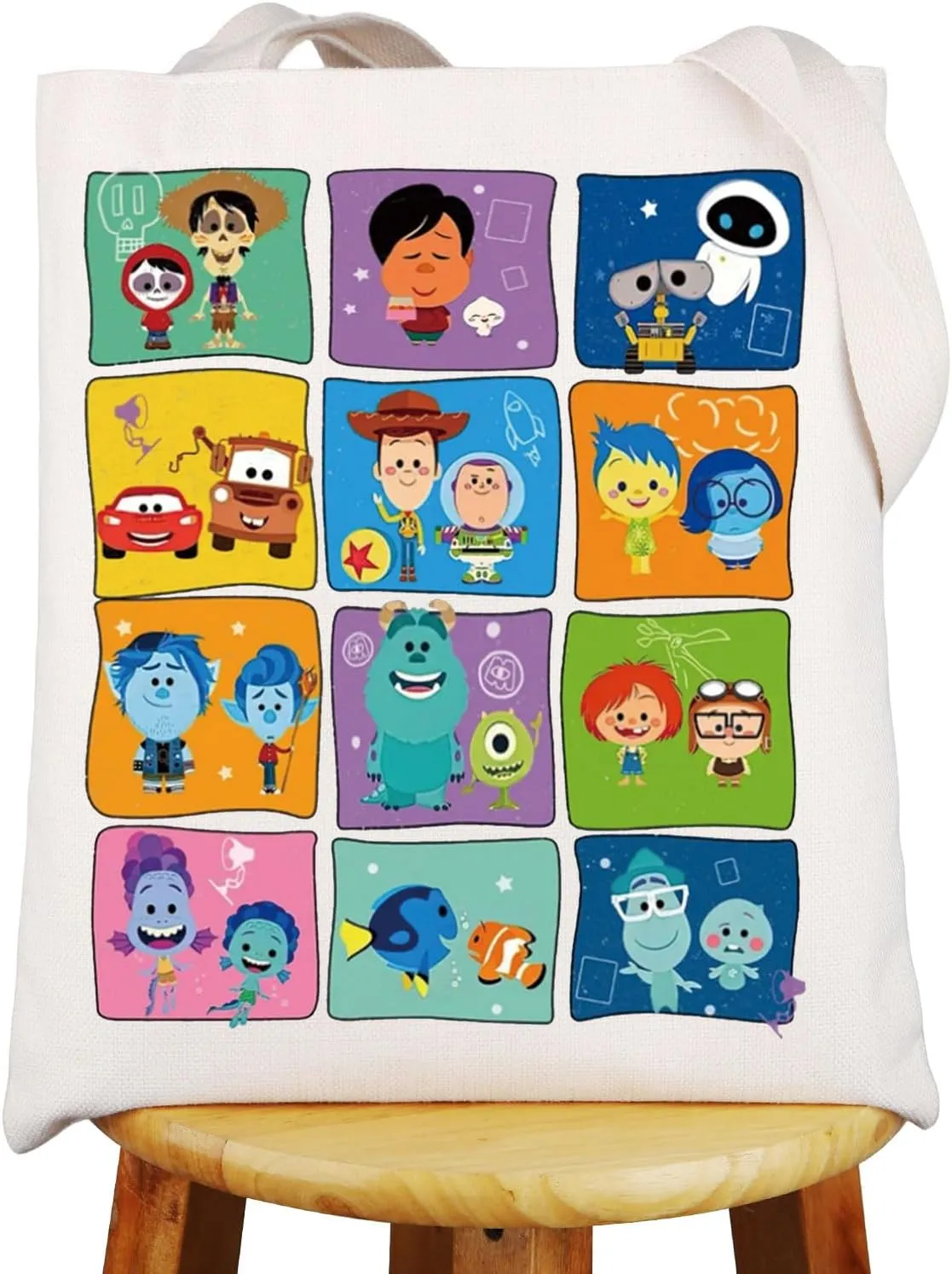 G2TUP Characters Group Tote Bag Cartoon Movie Gifts Movie Lover Gifts Characters Group Shoulder Bag
