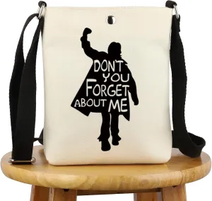 G2TUP Movie Inspired Gift Don't You Forget About Me Silhouette Makeup Bag 80's Movie Cosmetics Bag Fan Gift Travel Bag with Zipper (Forget About Me -X)