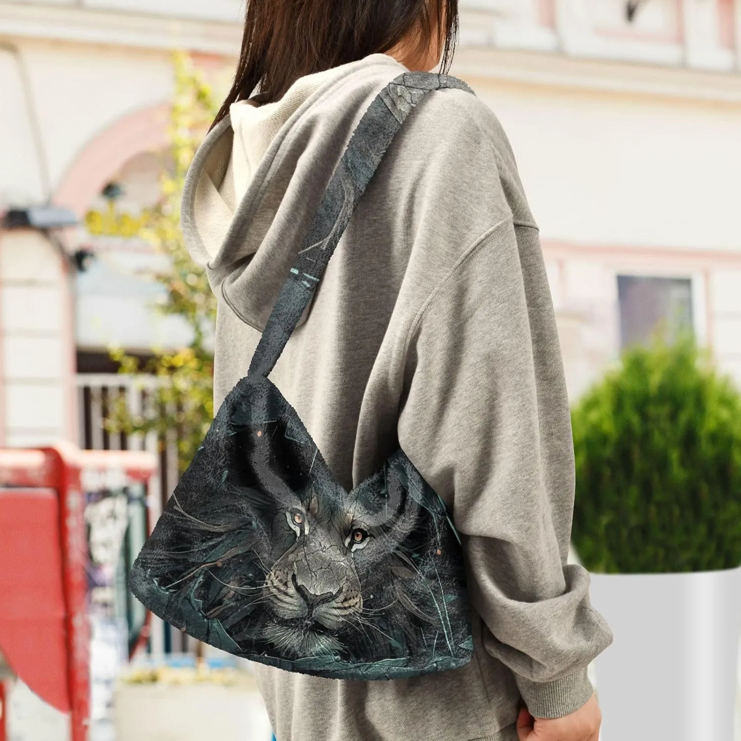 GAIGEO Cat Butterfly Ears in Backlight Forest Womens Shoulder Handbags, Handbags Shoulder Bags Women, Womens Outdoor Bag