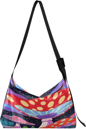 GAIGEO Flower Bush Elk Vegan Leather Crossbody Bag, Bag with Shoulder Strap, Bag with Zipper for Women