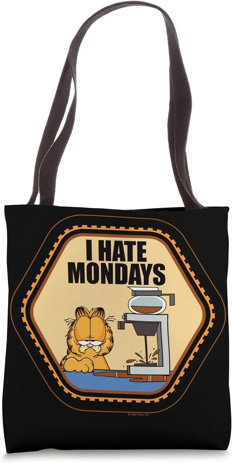 Garfield I Hate Mondays Hexagon Print Tote Bag
