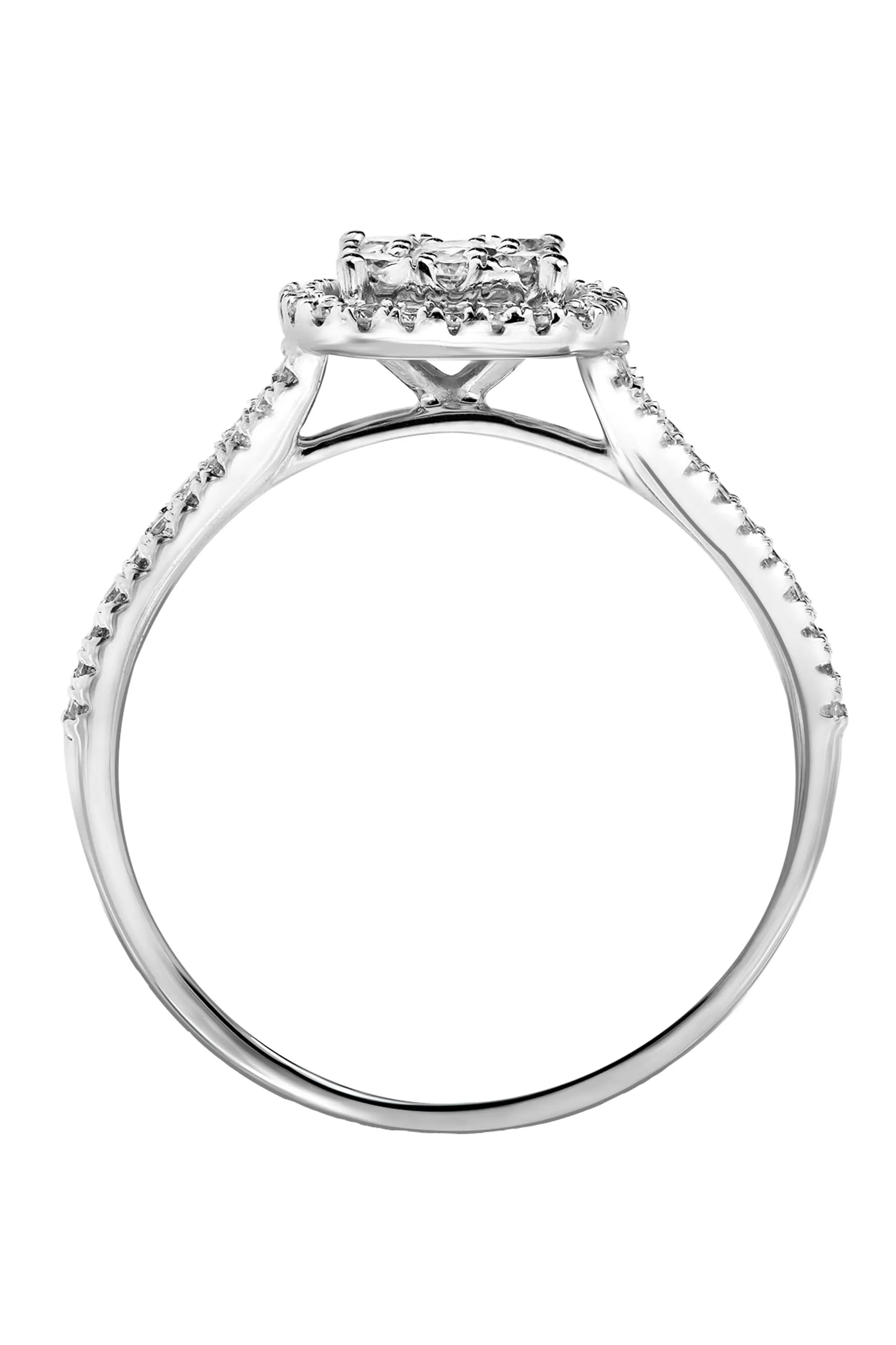 Gemma | 9ct White Gold 0.52ct tw Lab Grown Diamond Cluster Halo Ring