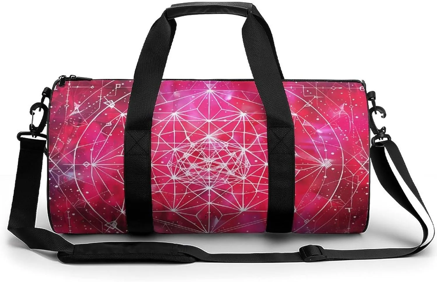 Geometry Cube Sacred Galaxy Gym Bag for Men Women Duffle Bags Travel Tote