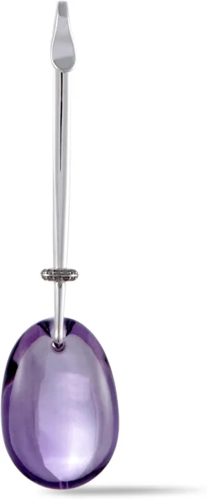 Georg Jensen Vivianna Silver Amethyst and Diamond Pendant