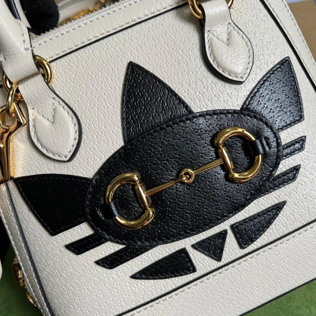 gg x Adidas Horsebit 1955 Mini Bag White For Women, Women&#8217;s Bags 7.9in/20cm gg‎ ‎677212 U3ZDG 8727