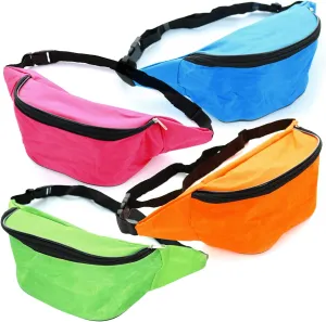 GIFTEXPRESS 12 Pcs Neon Fanny Packs, Adjustable Waist Packs Bags Bulk, Birthday Gift Bags, Bachelorette Fanny Packs, Bridal Party Favors, Wedding Party Supplies