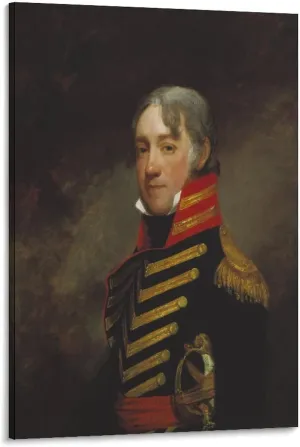 Gilbert Stuart - General John R. Fenwick Canvas Art Poster and Wall Art Picture Print Modern Family Bedroom Decor Posters 24x36inch(60x90cm)