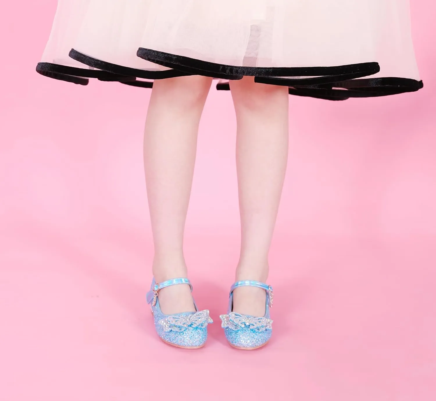Girls Dress Shoes Low Heels School Uniform Mary Jane Flower Wedding Party Bridesmaids Princess Dance Shoe for Kid Toddler