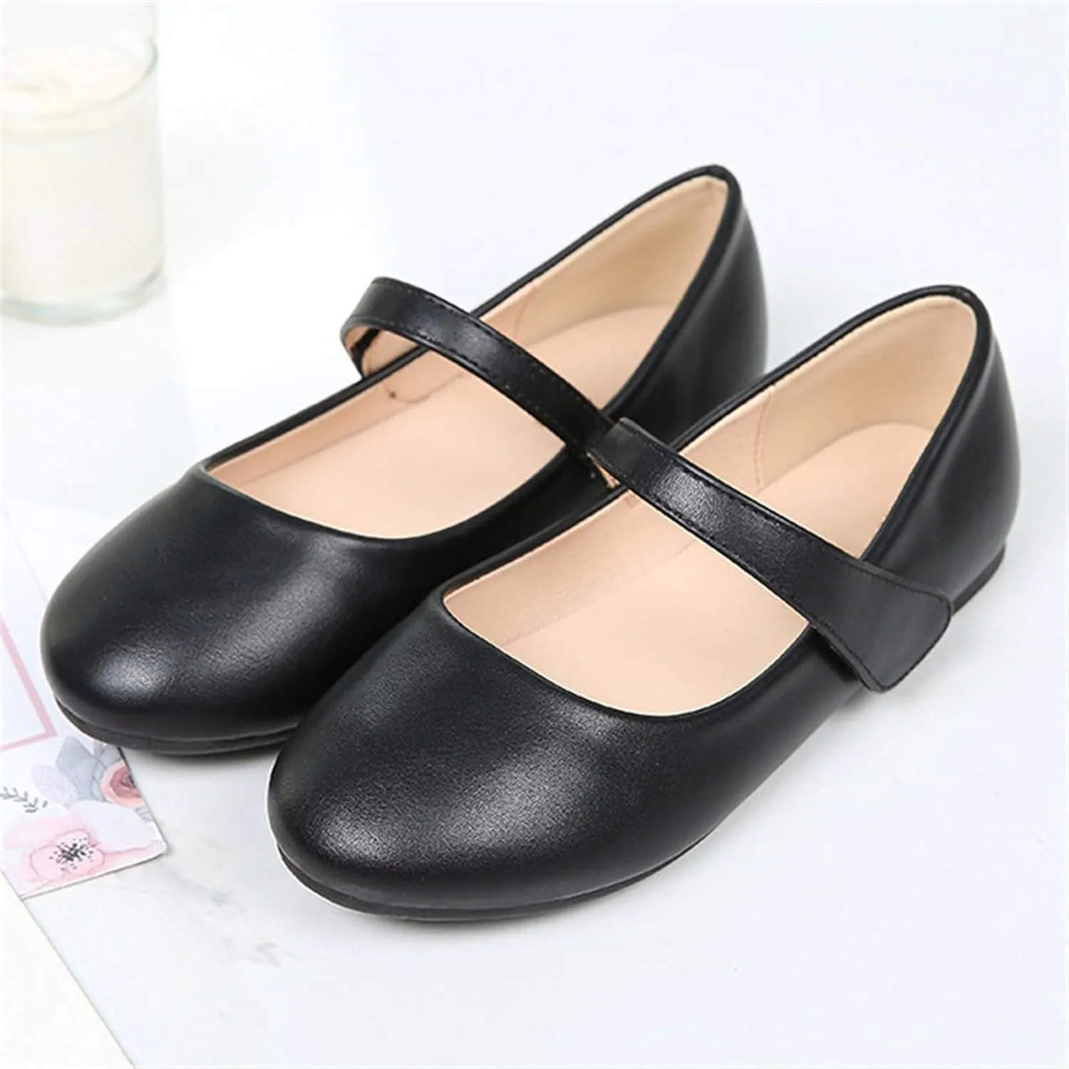 Girls Dress Shoes Patent Leather Wedding Party School Uniform Shoes Ballet Flats Little Girls Kids Dress up Shoes