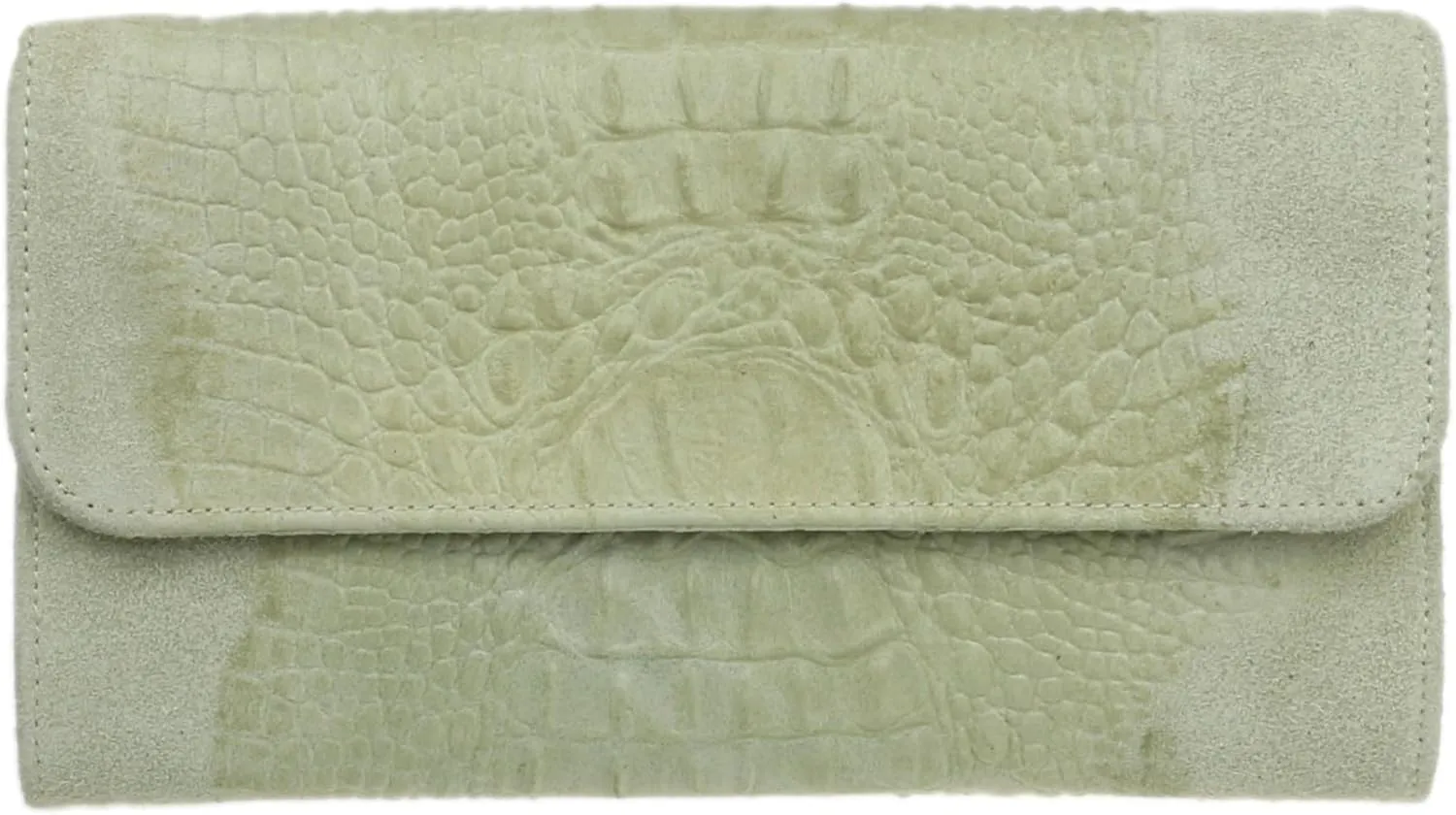 Girly HandBags Womens Crocodile Suede Clutch Bag