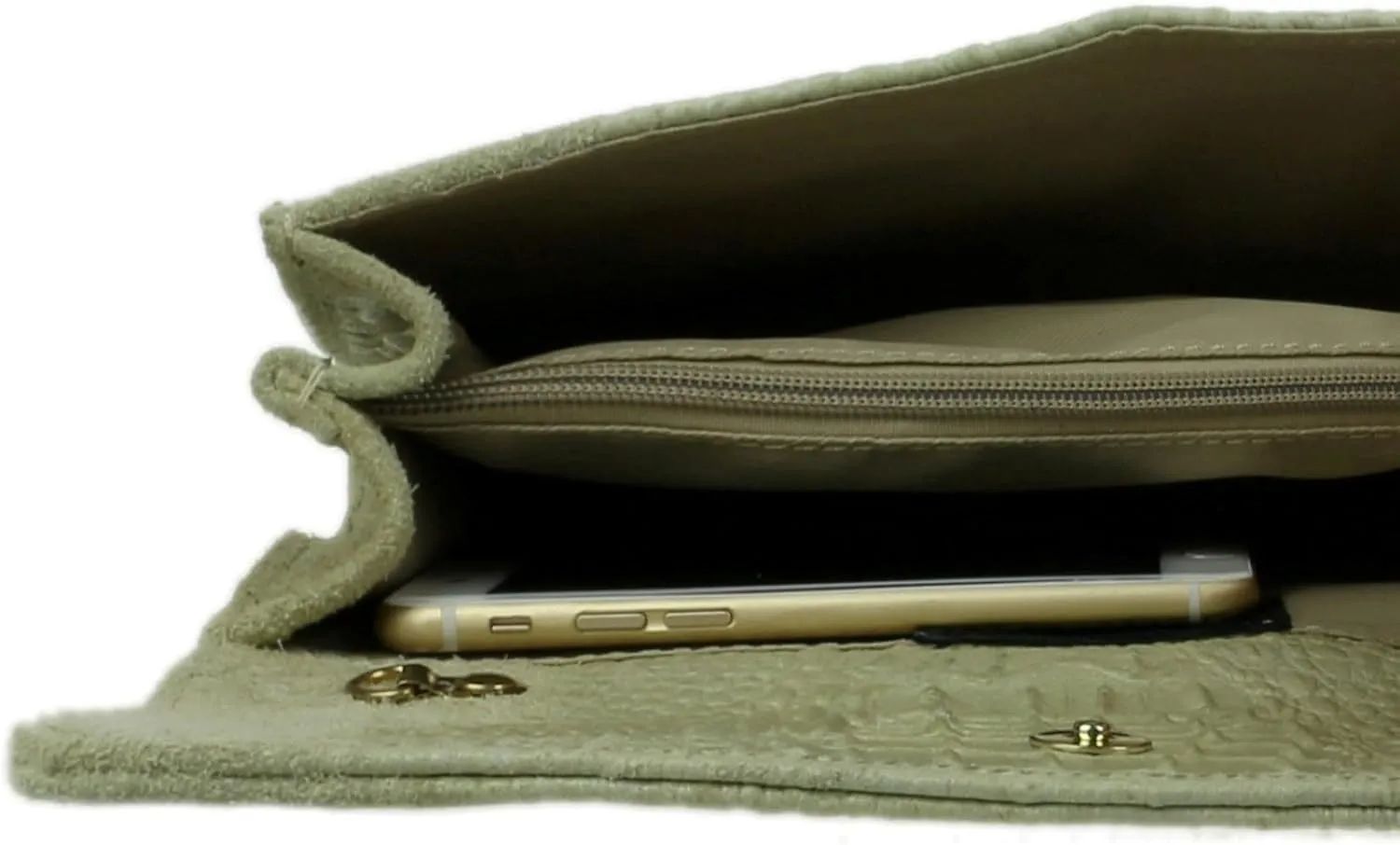 Girly HandBags Womens Crocodile Suede Clutch Bag