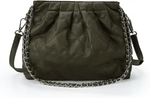 Gladdon Quilted Crossbody Bags for Women Small Ladies Shoulder Purses with Chain Strap Designer Leather Clutch Purse Trendy