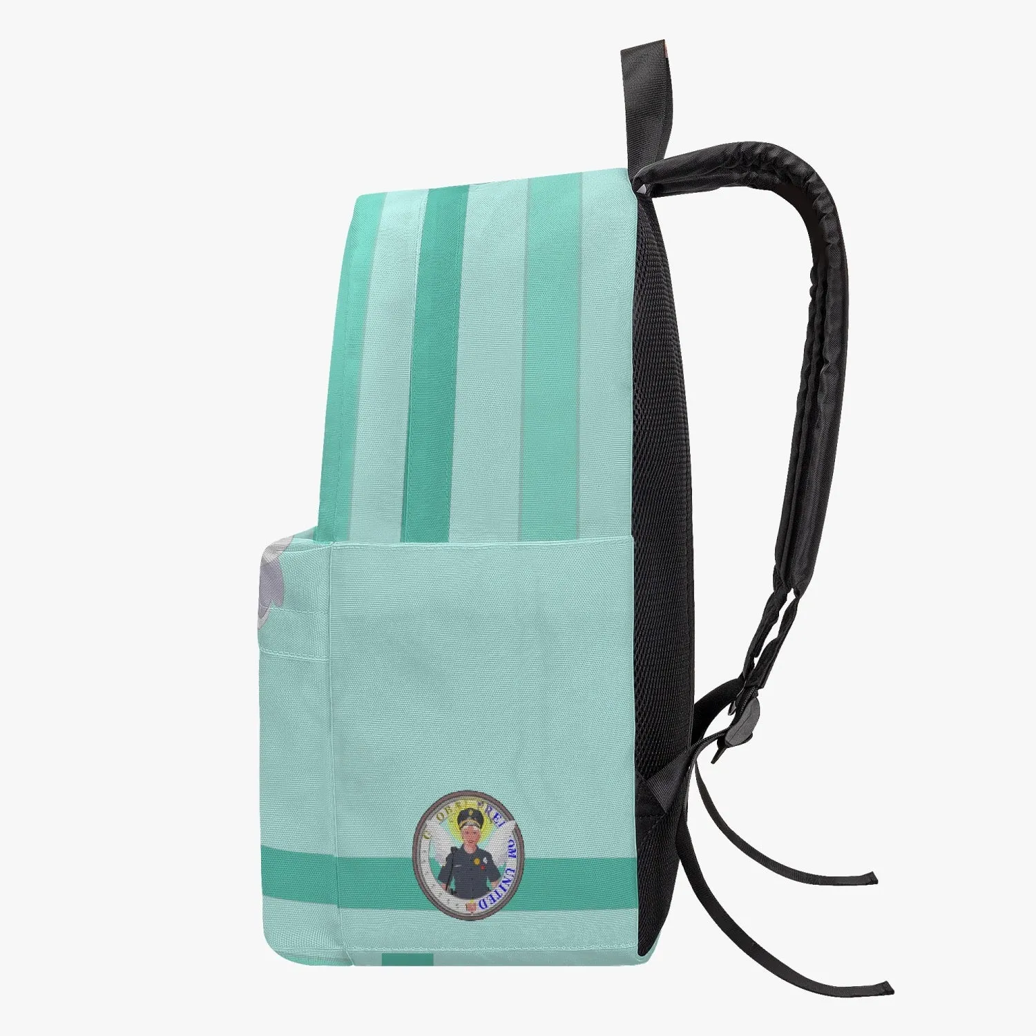 GLOBAL FREEDOM UNITED© Archangel Michael as Policemen English Light Green - All-over-print Canvas Backpack