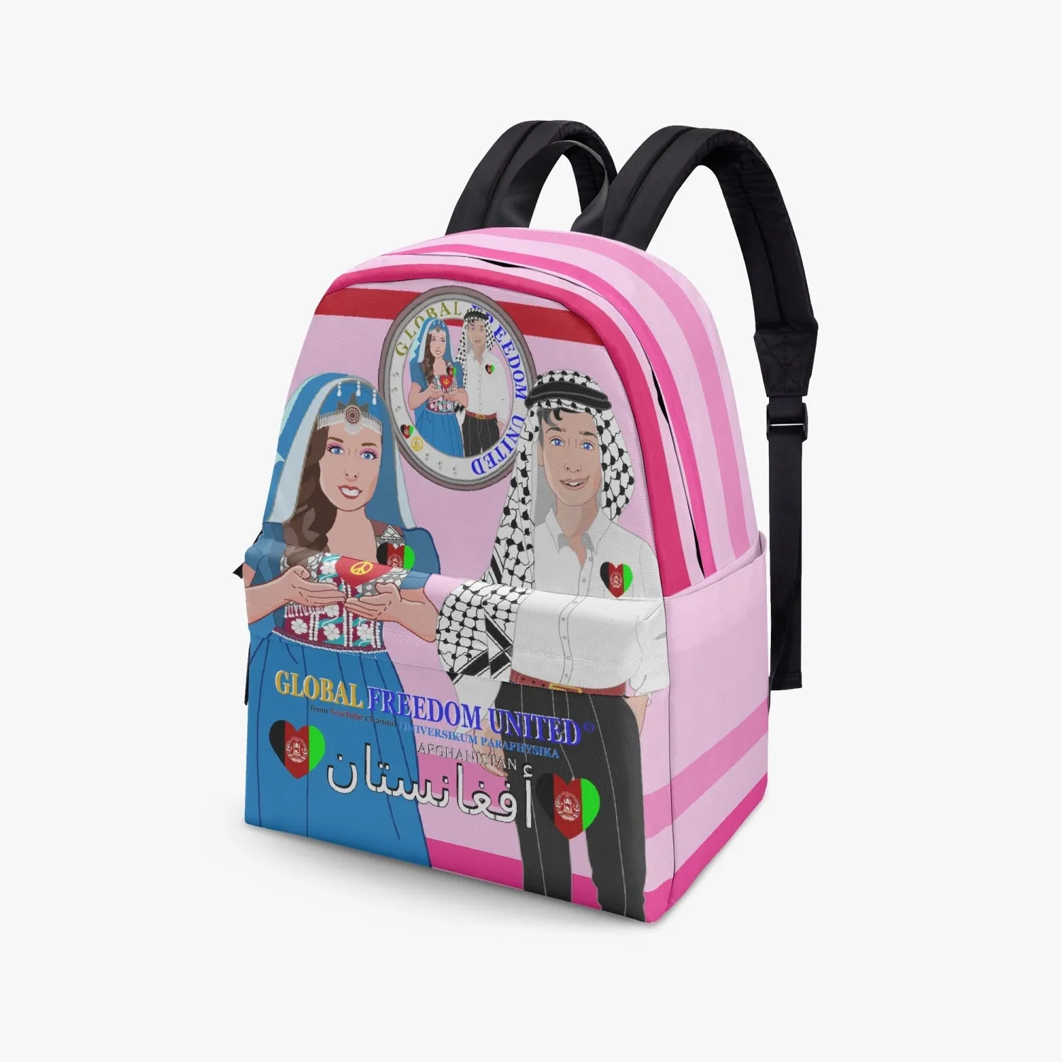 GLOBAL FREEDOM UNITED© Couple Afghanistan Pink1 - All-over-print Canvas Backpack