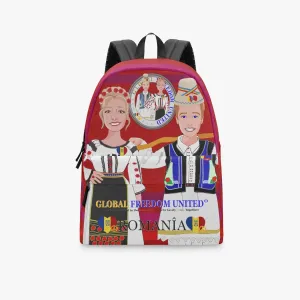 GLOBAL FREEDOM UNITED© Couple Romania Red - All-over-print Canvas Backpack