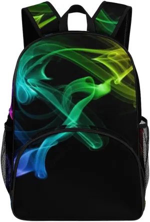 Glow in Dark Splatter Neon Backpack for Worker Teacher Business Hiking Travel Bag Shoulders Bag