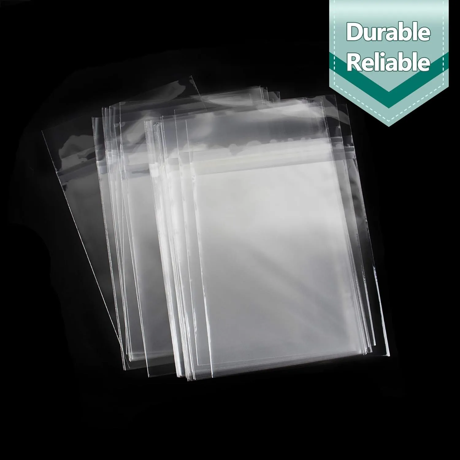 Golden State Art, Pack of 100 11 3/8" x 14 3/16" Acid-Free Crystal Clear Sleeves Storage Bags for 11x14 Prints/Photos/Framing Mat Mattes/Documents
