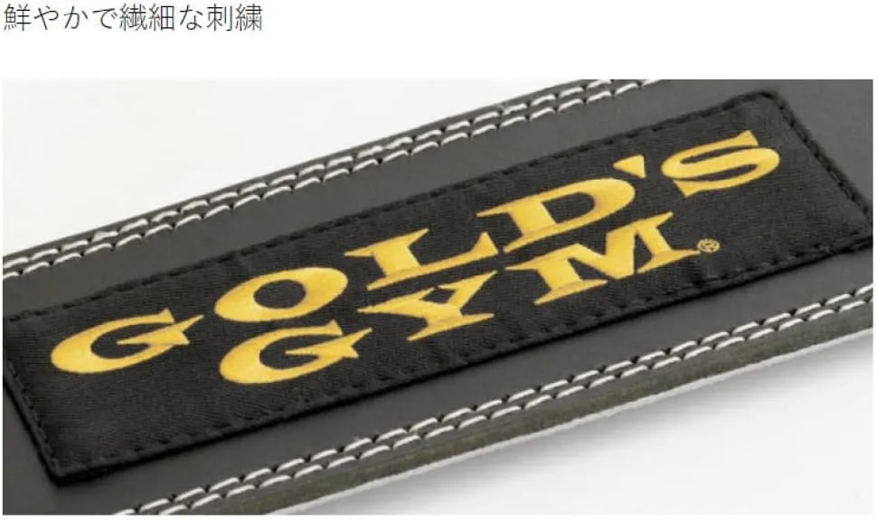 Gold's Gym G3368 Training Leather Belt Bk