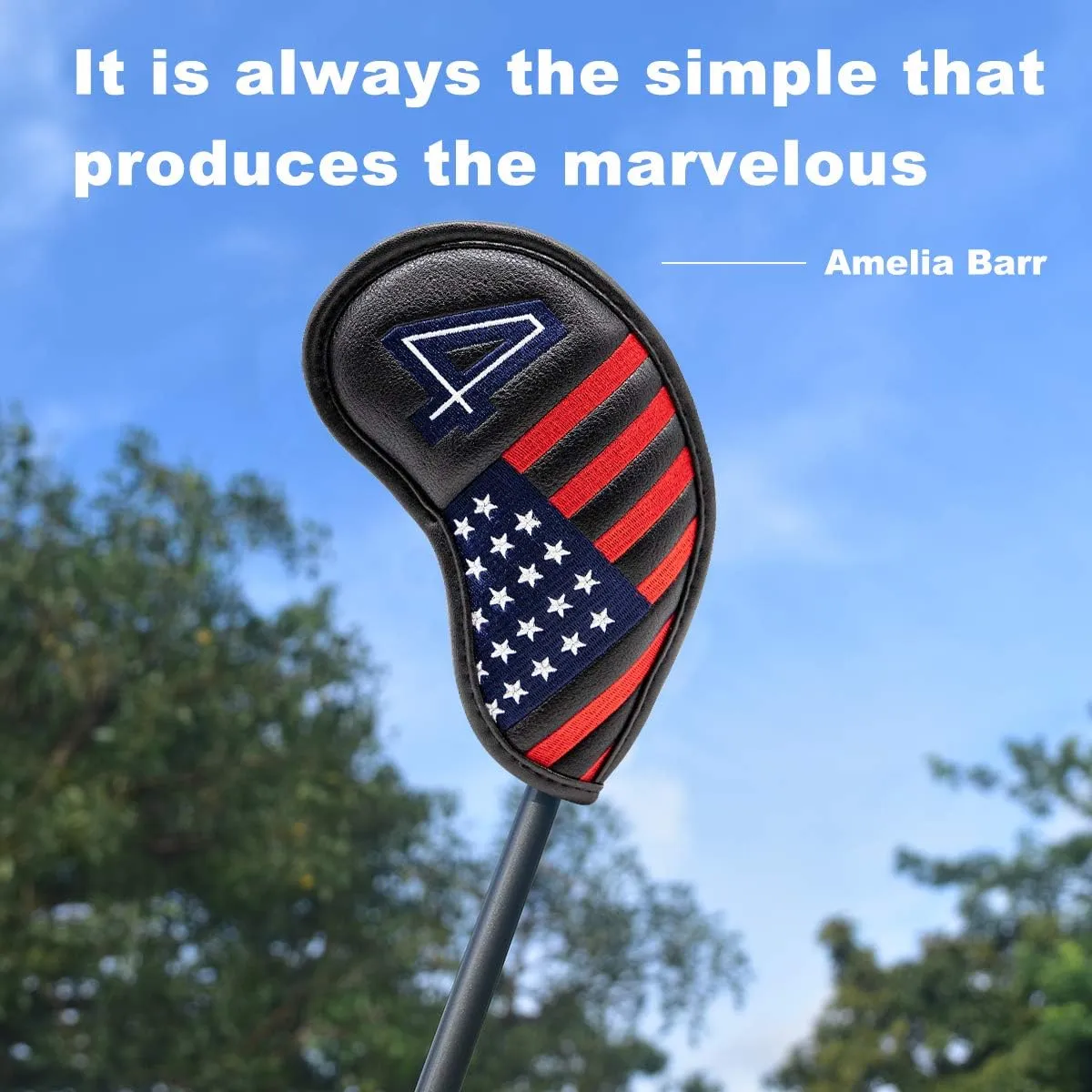 Golf Iron Head Covers Set Iron Headcover Wedge Cover Golf Iron Club Cover USA American Flag for PXG0311