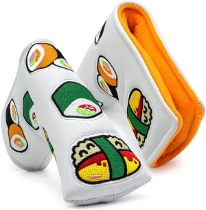 Golf Putter Cover Blade Sushi Putter Covers Golf Club Head Covers Putter Headcover for Blade Leather Golf Blade Putter Head Covers with Magnetic for Taylormade Odyssey Scotty Cameron Ping