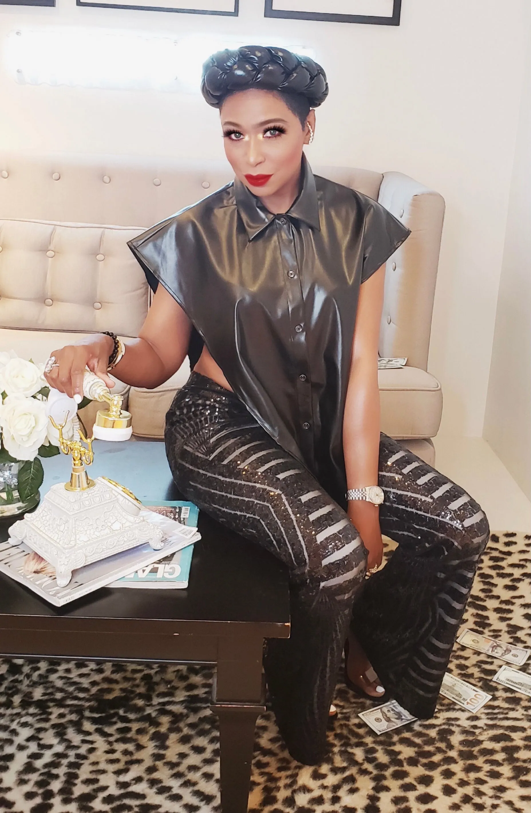 GOOD GIRL GONE BAD | FAUX LEATHER TOP