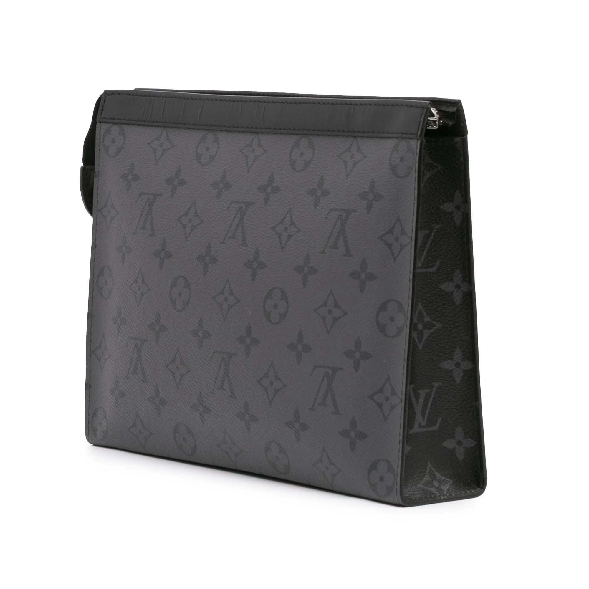 Gray Louis Vuitton Monogram Eclipse Reverse Pochette Voyage MM Clutch Bag