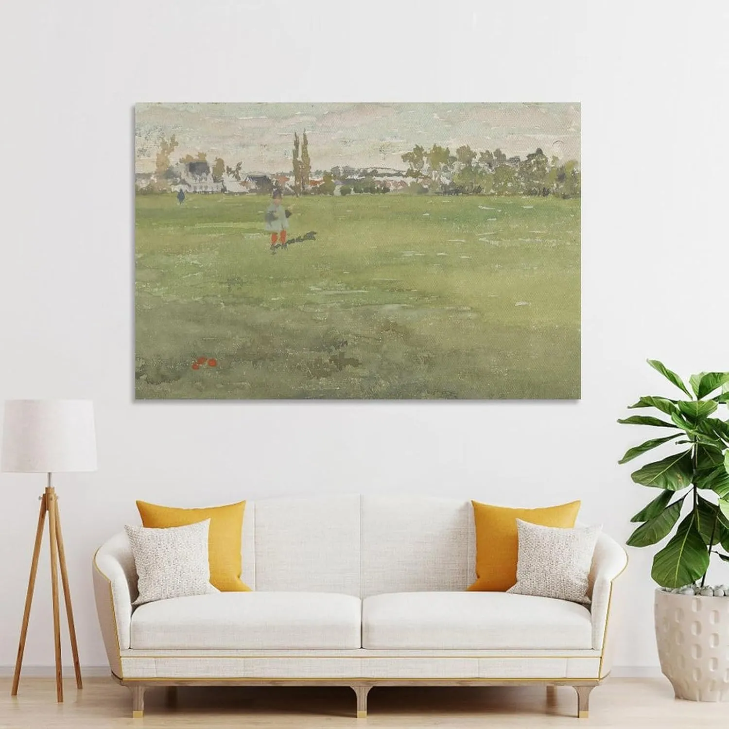 Green And Silver- Beaulieu, Touraine by James·McNeill Whistler Room Aesthetic Poster Print Art Wall Painting Canvas Posters Gifts Modern Bedroom Decor 12x18inch(30x45cm)