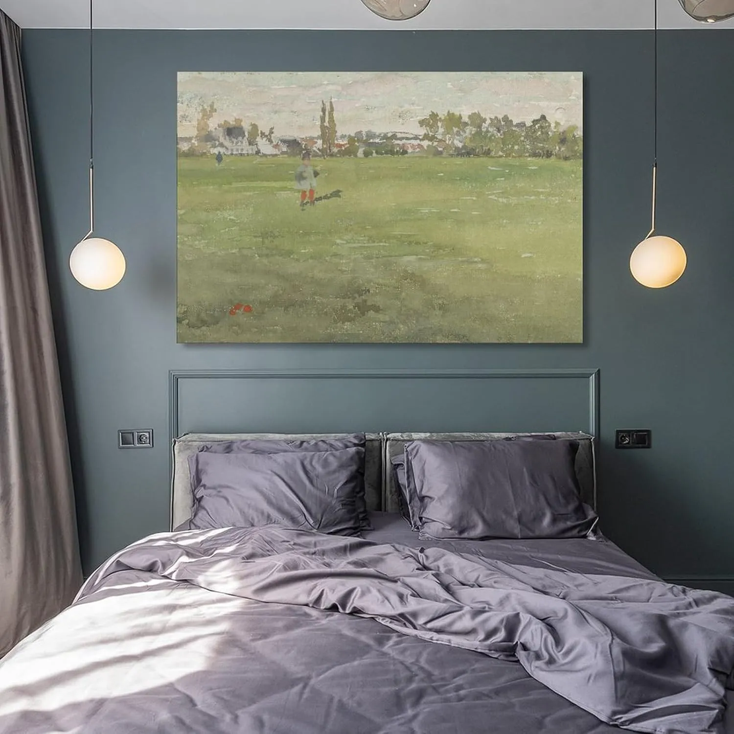 Green And Silver- Beaulieu, Touraine by James·McNeill Whistler Room Aesthetic Poster Print Art Wall Painting Canvas Posters Gifts Modern Bedroom Decor 12x18inch(30x45cm)