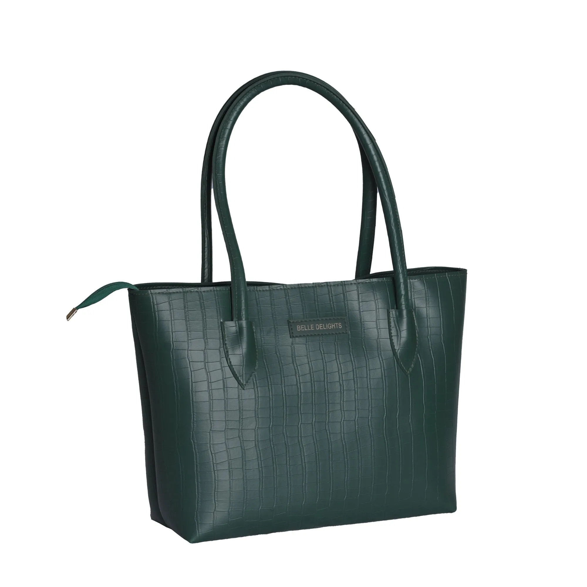 Green Belle Croc Tote Bag
