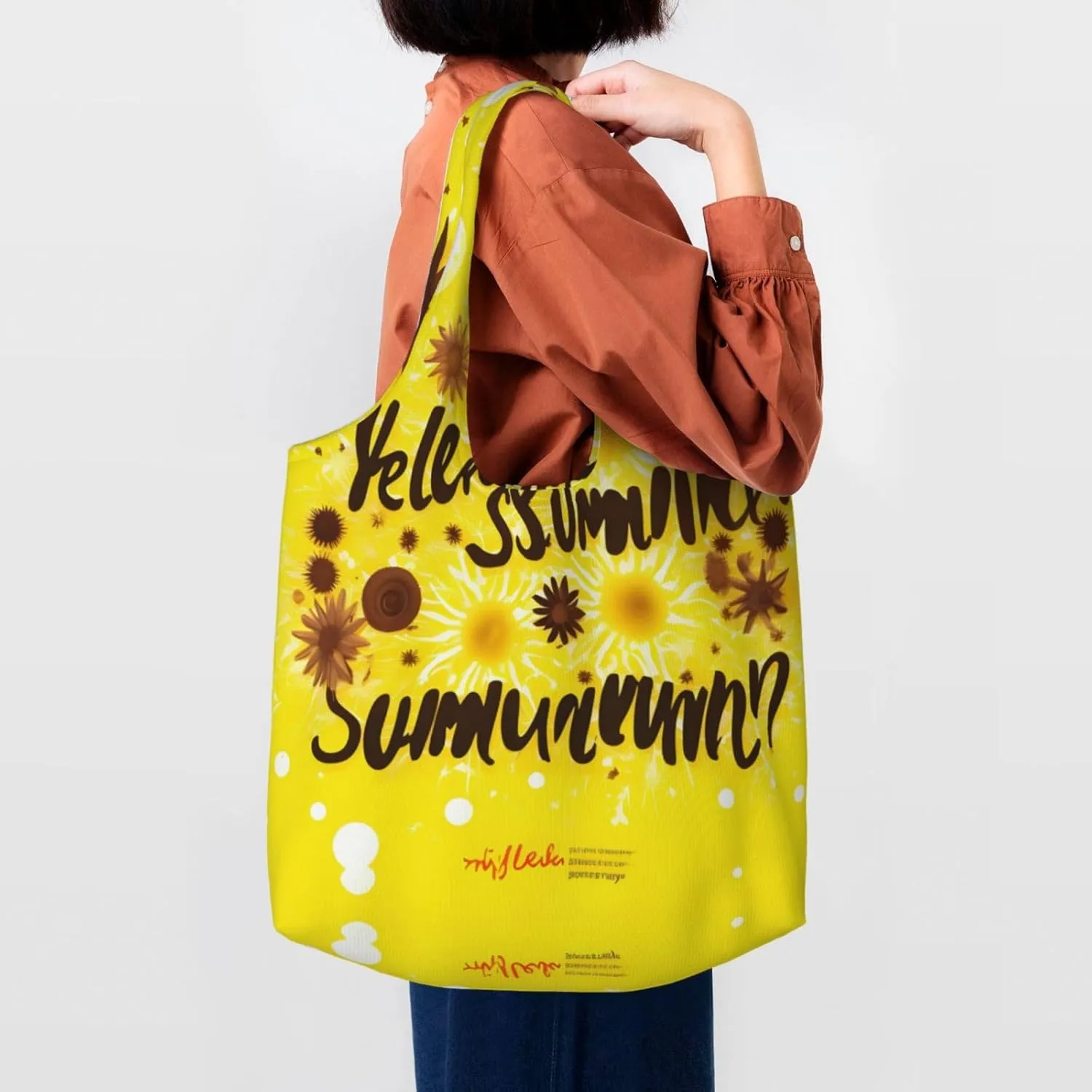 Green Geckos Canvas Bag Bag Handbag Eco-Friendly Reusable Groceryshopping Bags For Women Girls