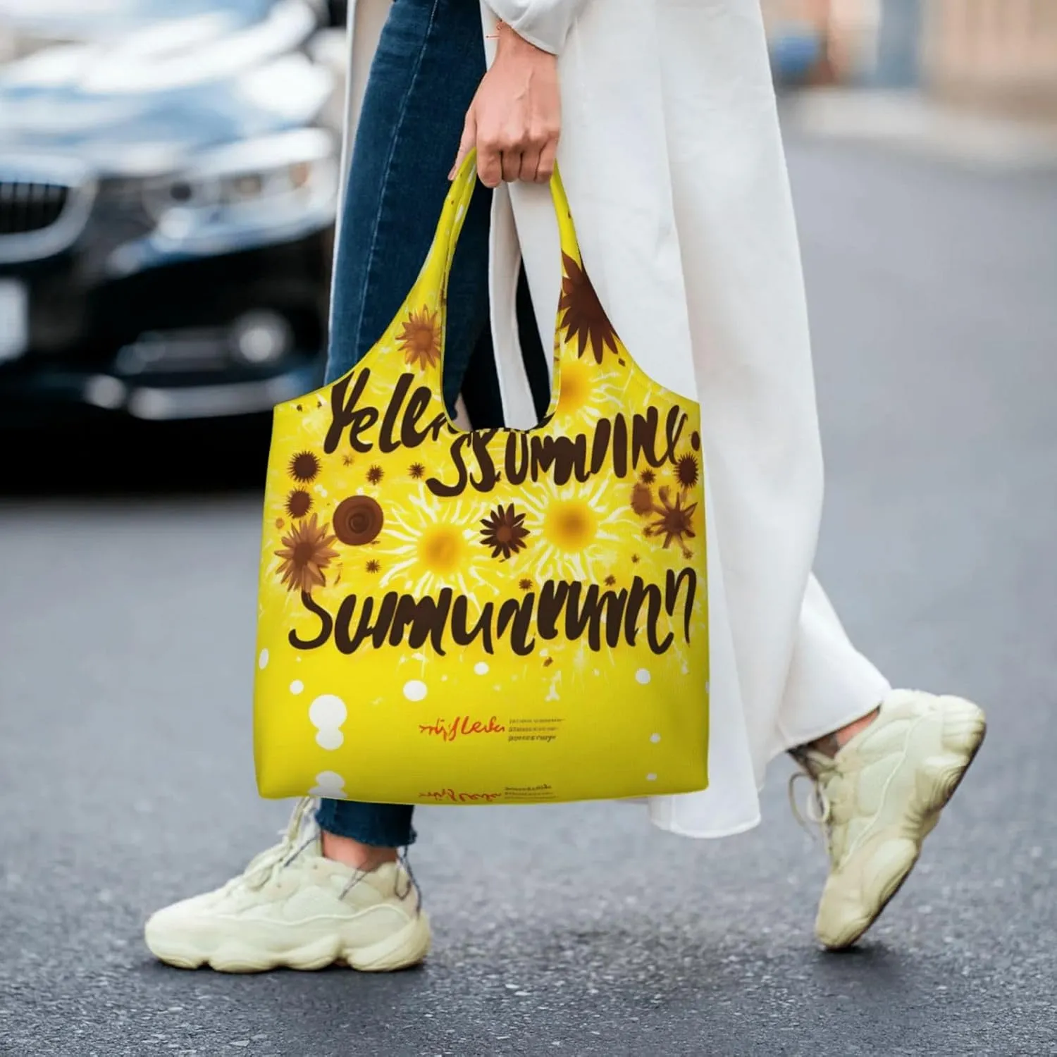 Green Geckos Canvas Bag Bag Handbag Eco-Friendly Reusable Groceryshopping Bags For Women Girls