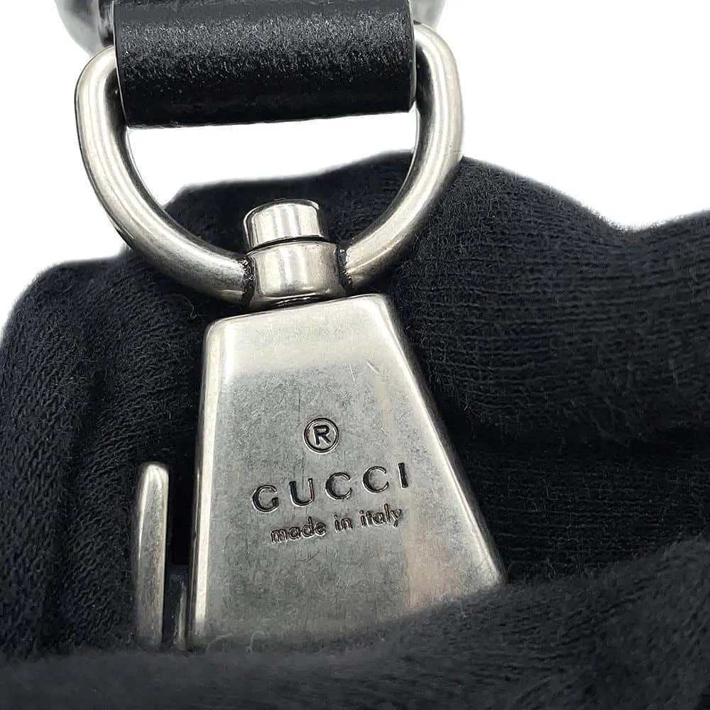 GUCCI Jumbo GG Duffle Travel Bag Black739625 Canvas Leather