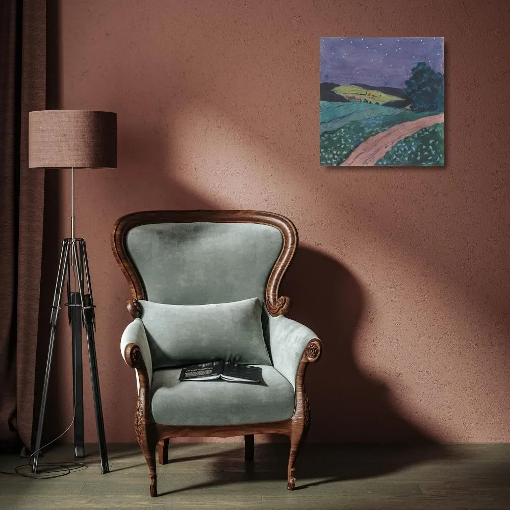 Gustáv Mallý 15x15 Gallery Wrapped Canvas Museum Art Print Titled: 14. - Above a Village (1932)
