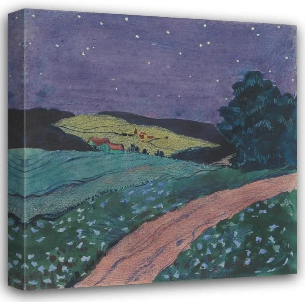 Gustáv Mallý 15x15 Gallery Wrapped Canvas Museum Art Print Titled: 14. - Above a Village (1932)