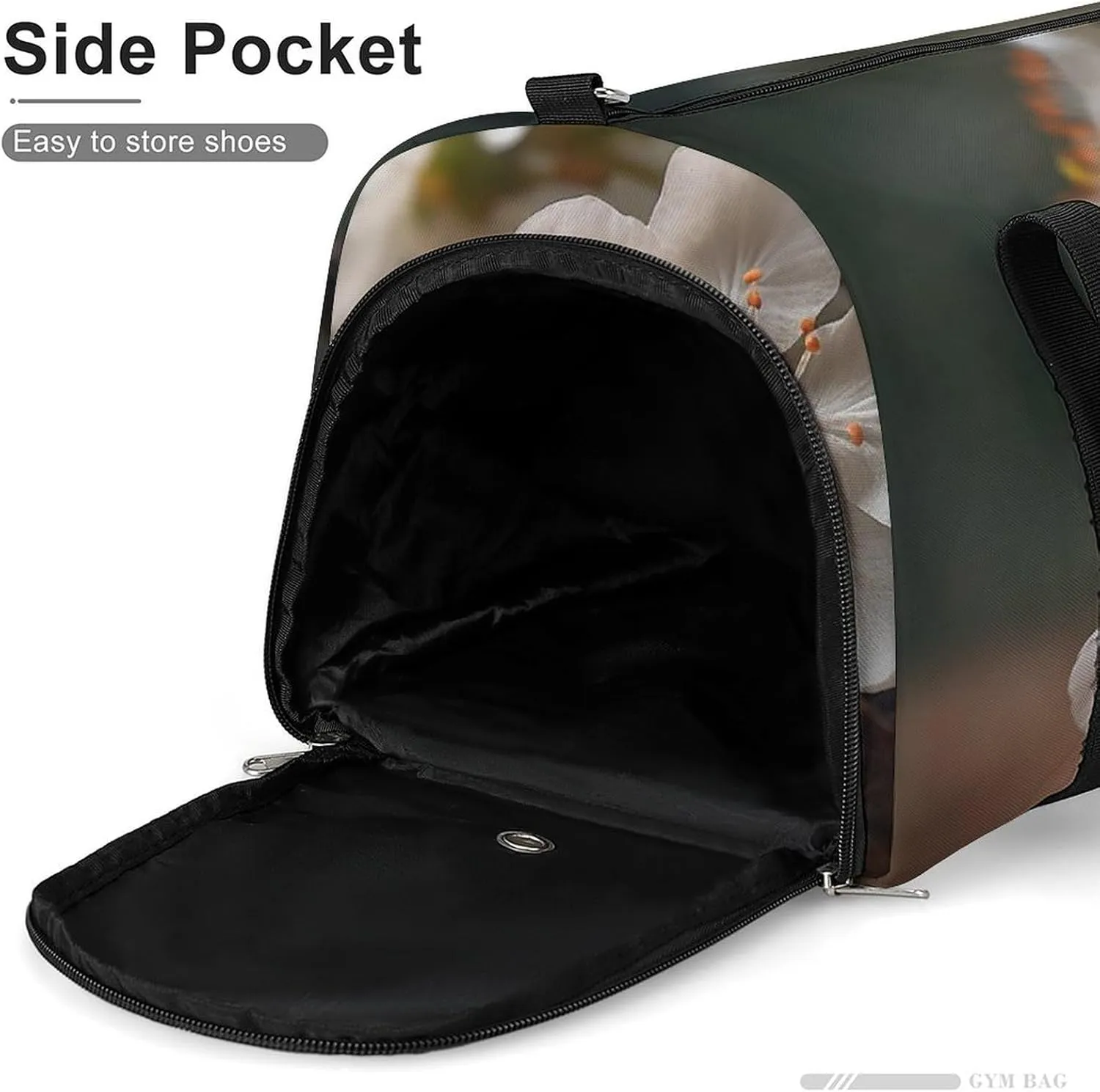 Gym Bag Flowers on Table Duffel Bag for Men Women Travel Overnight Bag with Shoe Compartment Workout Bags