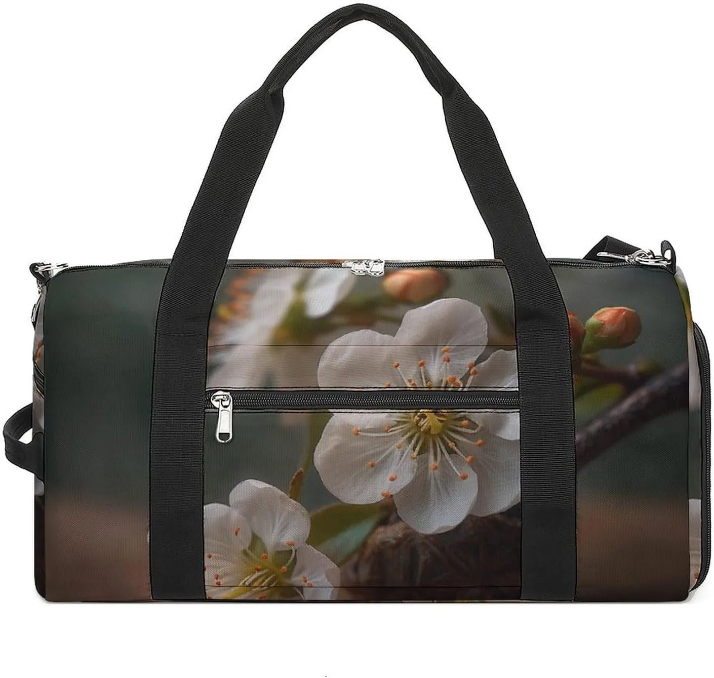 Gym Bag Flowers on Table Duffel Bag for Men Women Travel Overnight Bag with Shoe Compartment Workout Bags