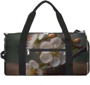 Gym Bag Flowers on Table Duffel Bag for Men Women Travel Overnight Bag with Shoe Compartment Workout Bags