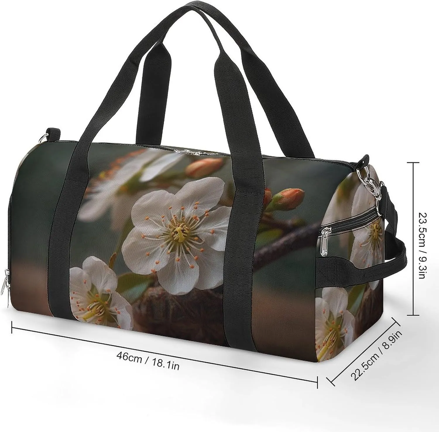 Gym Bag Flowers on Table Duffel Bag for Men Women Travel Overnight Bag with Shoe Compartment Workout Bags