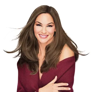 Hair u wear Go All Out Top-Of-Top 16 Inch Wig Top Piece, Average Size Cap, RL6/8 Dark Chocolate