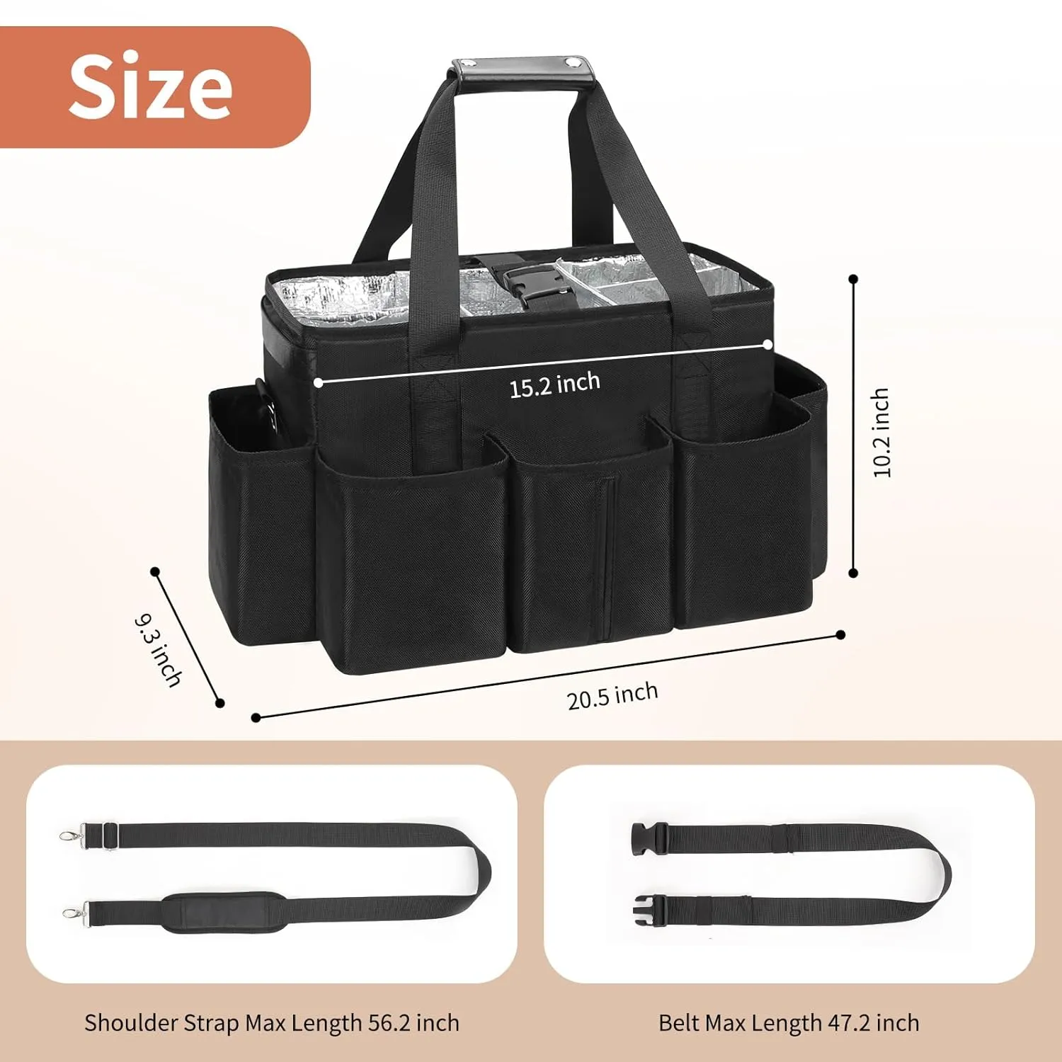 Hairstylist Traveling Bag, Large Capacity Hair Tools Travel Bag, Hairdresser Hair Tool Organizer, Professional Makeup Artist Bag Hairdressering Case with Adjustable Dividers, Hair Stylist Must Have