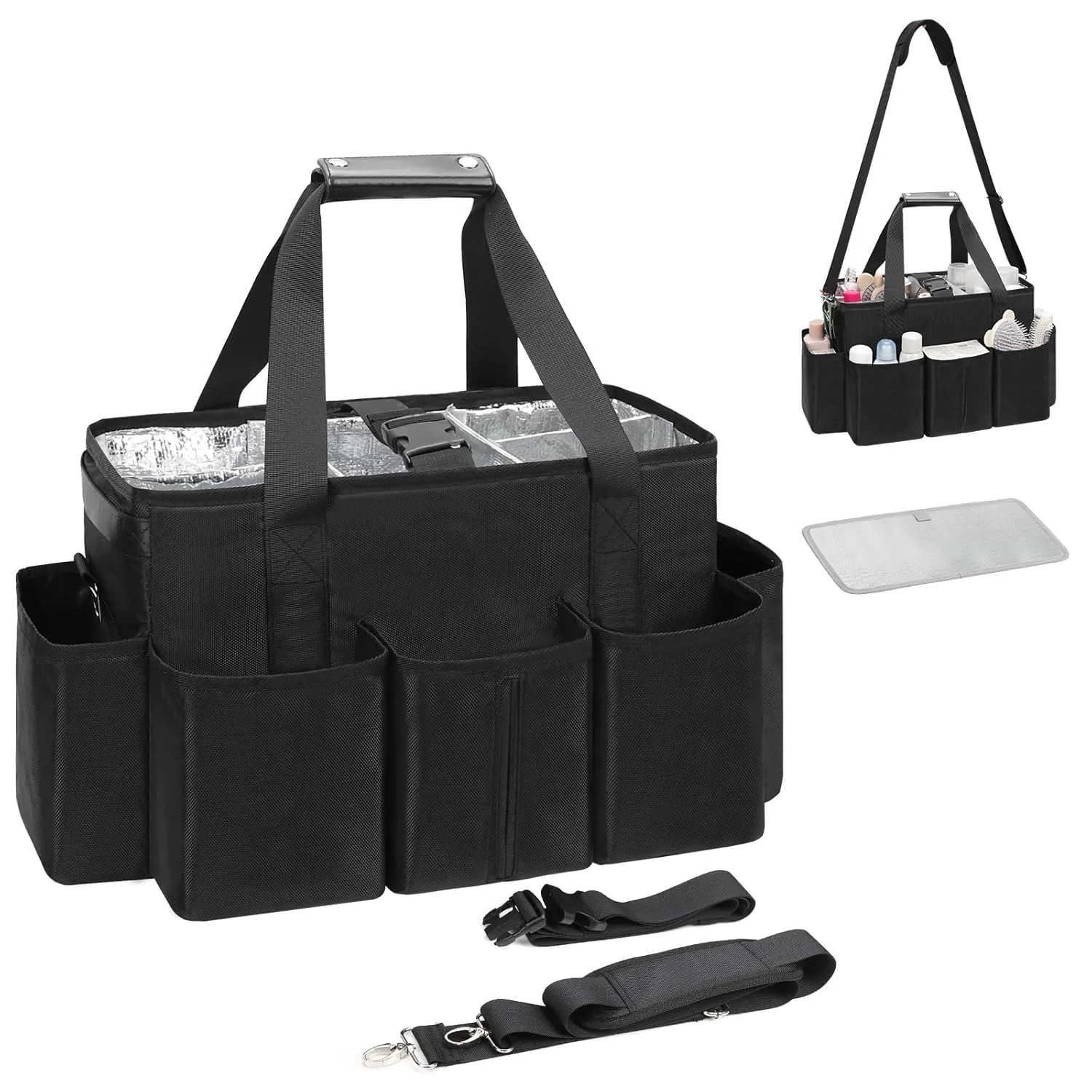 Hairstylist Traveling Bag, Large Capacity Hair Tools Travel Bag, Hairdresser Hair Tool Organizer, Professional Makeup Artist Bag Hairdressering Case with Adjustable Dividers, Hair Stylist Must Have