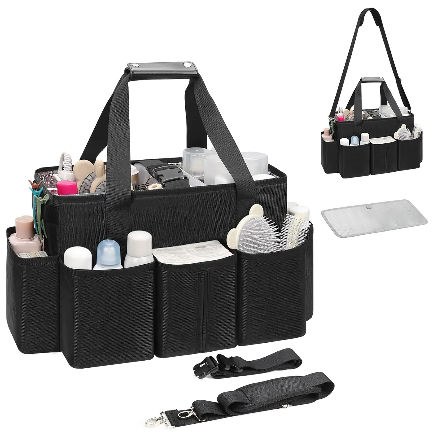 Hairstylist Traveling Bag, Large Capacity Hair Tools Travel Bag, Hairdresser Hair Tool Organizer, Professional Makeup Artist Bag Hairdressering Case with Adjustable Dividers, Hair Stylist Must Have