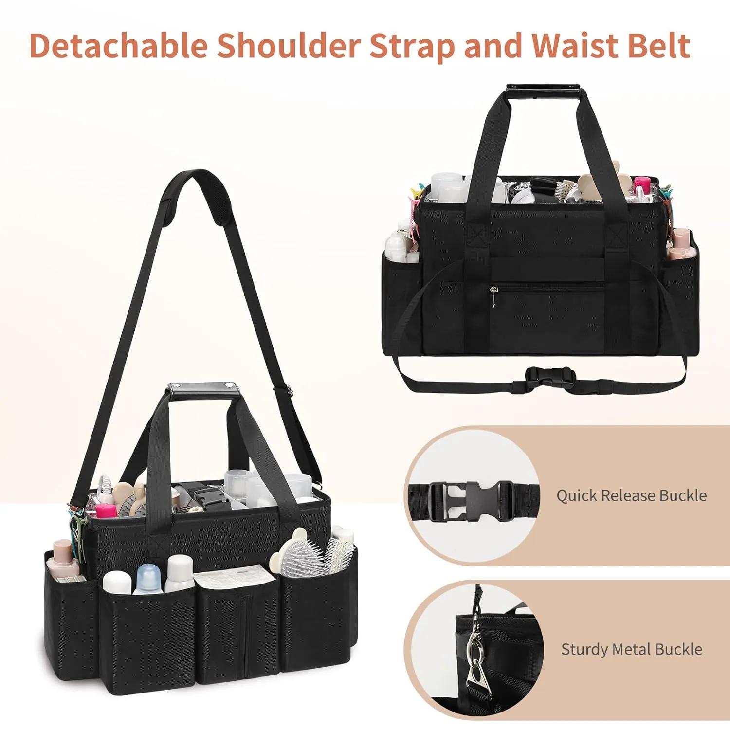 Hairstylist Traveling Bag, Large Capacity Hair Tools Travel Bag, Hairdresser Hair Tool Organizer, Professional Makeup Artist Bag Hairdressering Case with Adjustable Dividers, Hair Stylist Must Have