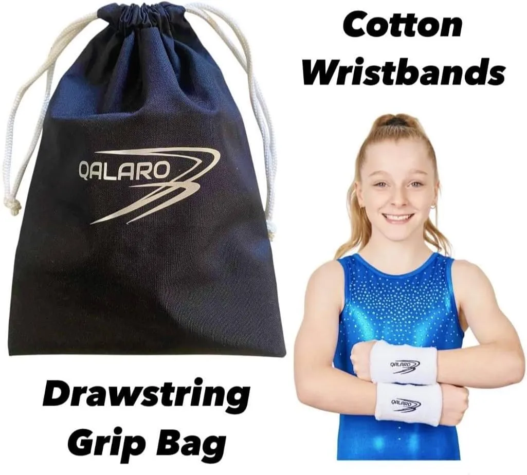 Hand Grips for Gymnastics | Bar Grips | Gymnastics Palm Guards with 4" Wristbands & Bag| Youth Bar Grips