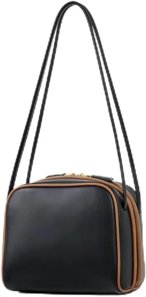 Handmade Leather Small Square Handbag For Women Versatile Collision Color Shoulder Commuting Underarm Bag