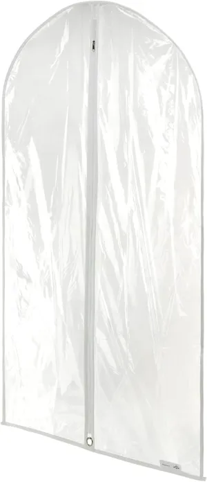 HANGERWORLD Pack of 6 Clear Garment Bags for Hanging Clothes - 40inch Suit Bag, Plastic PEVA, Showerproof, Clothes Dust Protector Cover