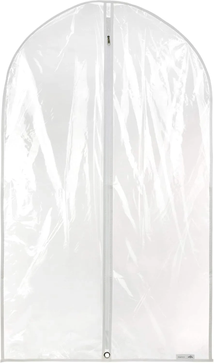 HANGERWORLD Pack of 6 Clear Garment Bags for Hanging Clothes - 40inch Suit Bag, Plastic PEVA, Showerproof, Clothes Dust Protector Cover