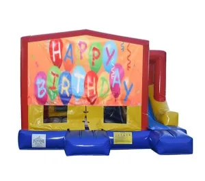 Happy Birthday Small External Slide Jumping Castle