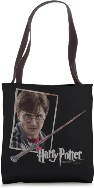 Harry Potter Harry's Wand Portrait Tote Bag